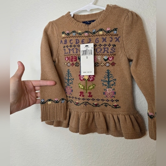 Polo Ralph Lauren 55% Soft Wool Sweater, Size 2T, NWT - Picture 5 of 8